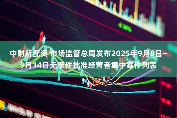 中财所配资 市场监管总局发布2025年9月8日—9月14日无条件批准经营者集中案件列表