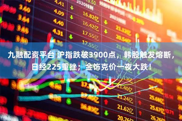 九融配资平台 沪指跌破3900点，韩股触发熔断，日经225重挫；金饰克价一夜大跌！