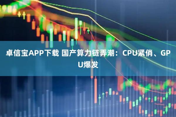 卓信宝APP下载 国产算力链弄潮：CPU紧俏、GPU爆发