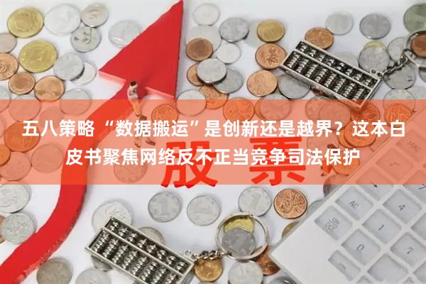 五八策略 “数据搬运”是创新还是越界？这本白皮书聚焦网络反不正当竞争司法保护